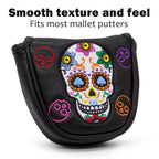 Golf Club Headcovers #1 #3 #5 Wood Head covers Skulls Design Driver Fairway Hybrid Woods Headcover Black PU Premium Leather Head