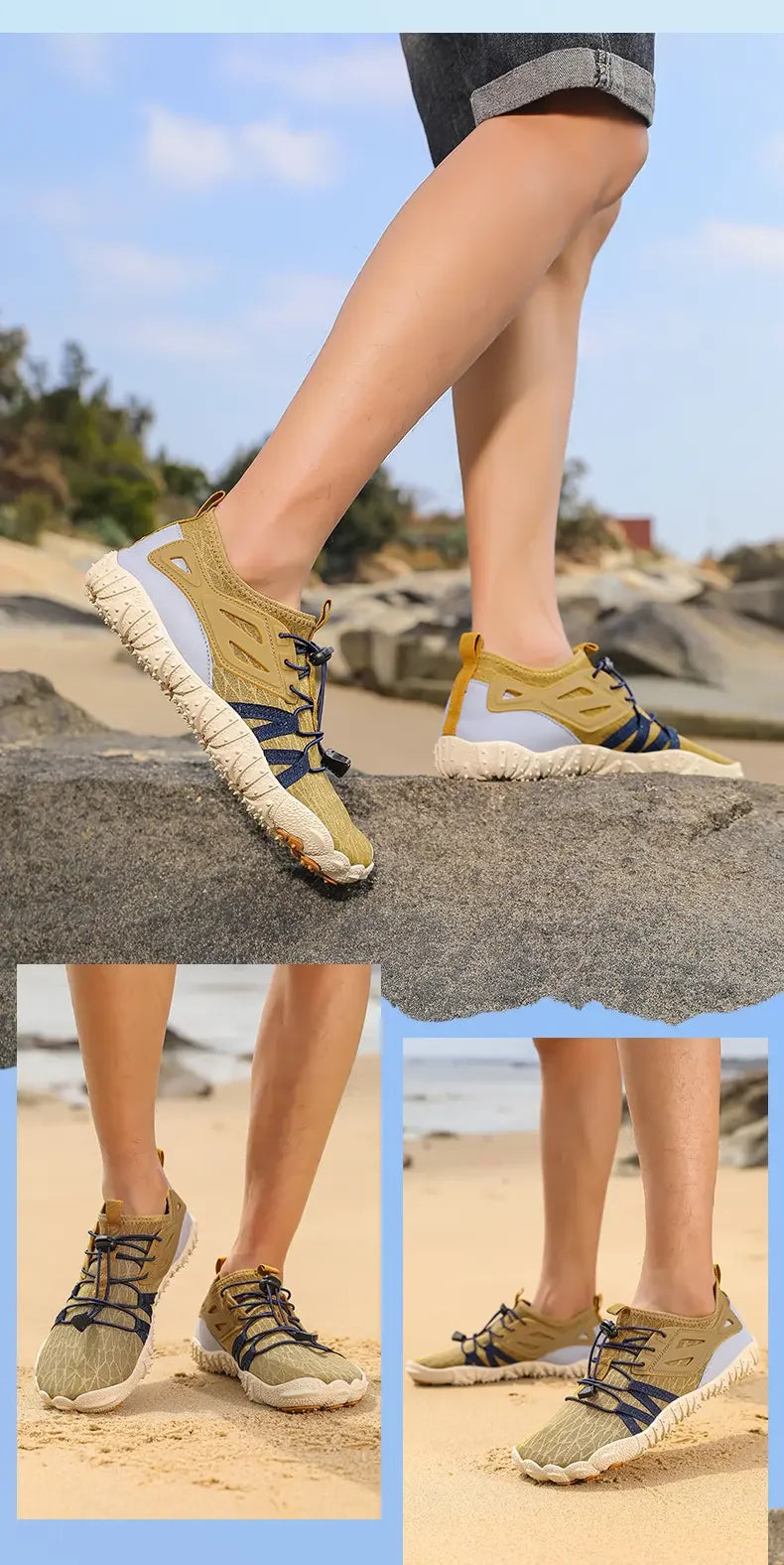 Men's Summer Water Wading Hiking Shoes 2025 Outdoor Women's Sports Shoes Breathable Fast Drying Anti Slip Hiking Beach Barefoot