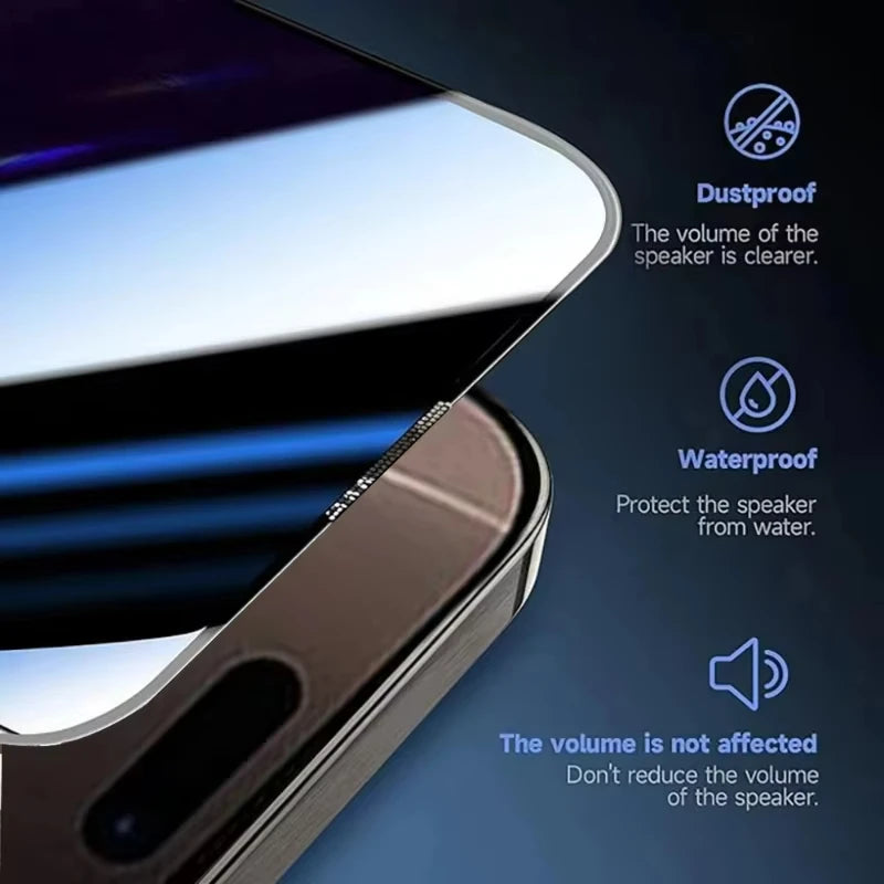 Privacy Screen Protector For iPhone 17 Pro Max 16E Air 16 11 14 13 12 Mini 15 X XR XS Dust Free Installation Anti-spy Glass Film
