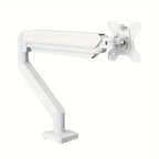 Single Monitor Mount for 13″–32″ Screens, Height Adjustable Monitor Arm with C-Clamp & Grommet Base, Home Office Monitor Stand