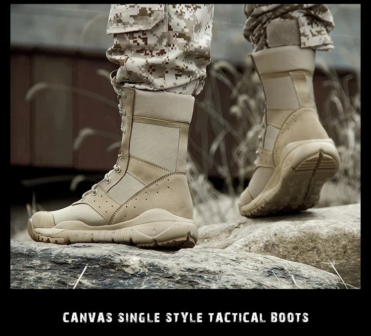 35-47 Size Men Women Ultrallight Outdoor Climbing Shoes Tactical Training  Boots Summer Breathable Mesh Hiking Desert Boot