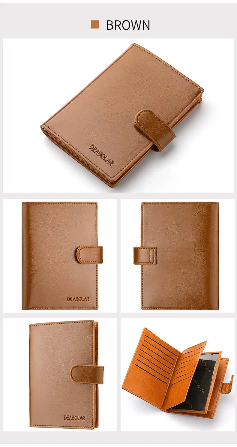 Stylish Travel Passport Bag Multi-Card Card Holder Portable Multi-Function Men's Wallet