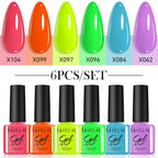 LILYCUTE Nail Gel Polish Set Pink Green Spring DIY Nail Art Design Long Lasting Soak Off UV Gel Manicure Painting Gel Vernis Kit