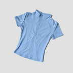 Slim Fit Short Sleeve Yoga Shirt Women's Stand Collar Zipper Jacket High End Running Sport Fitness Top