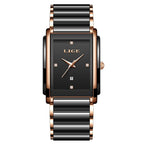 LIGE Fashion Elegant Watch for Women Japanese Movement Ceramics Strap Luxury Ladies Bracelet Quartz Watches Gifts Reloj Mujer