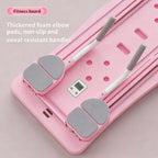 Pilates Sliding Board Foldable Fitness Reformer Platform Home Workout Equipment with Resistance Bands Abdominal Leg Training Machine Multifunctional Yoga Exercise Board Portable Full Body Workout Pilates Board