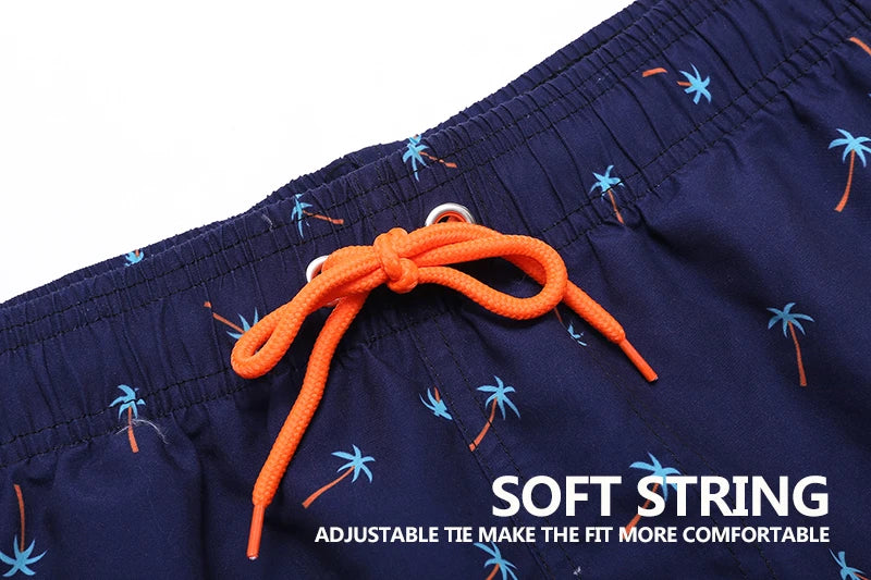 Escatch Brand Summer Mens Shorts Fashion Polyester Quick Dry Board Shorts Male Sport Gym Swimsuit Surf Swim Trunks For Man