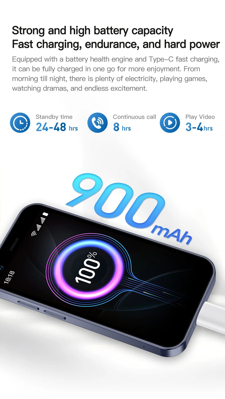 SERVO 18SE MINI Android Smartphone 3G WCDMA Dual SIM Card 2GB+16GB Play Store Face Unlock GPS WiFi Hotspot 3.0" Small Cellphone