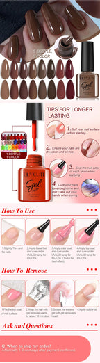 LILYCUTE Nail Gel Polish Set Pink Green Spring DIY Nail Art Design Long Lasting Soak Off UV Gel Manicure Painting Gel Vernis Kit