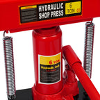 6Ton Hydraulic Shop Press H-Frame Hydraulic Garage Shop Floor Press Shop Press with Press Plates for Garage Shop Workshop
