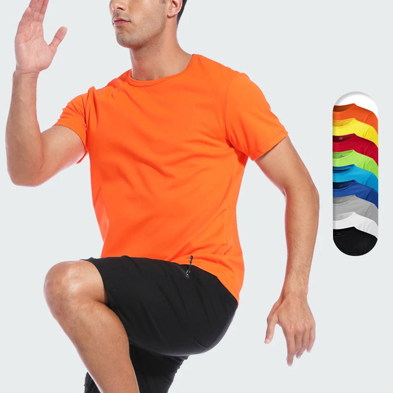 Men Women Quick Dry Short Sleeve Sport T Shirt Gym Jerseys Fitness Shirt Trainer Running T-Shirt Teenager Breathable Sportswears Ürün ana görseli