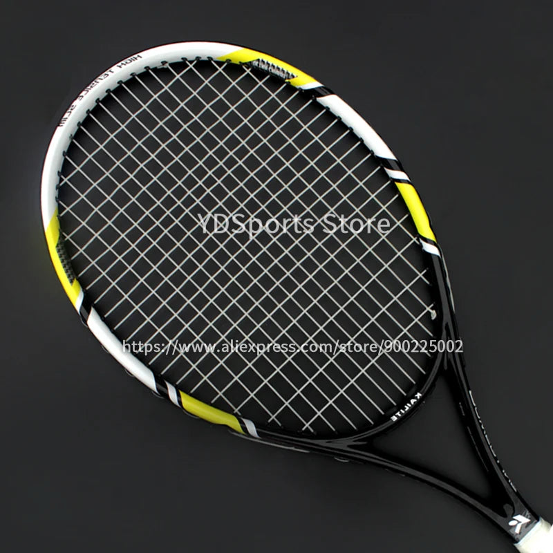 Professional Unisex Carbon Fiber Tennis Racket With Bag Training Paddle Rackets For Adult Men Women Ultra Light Racquet