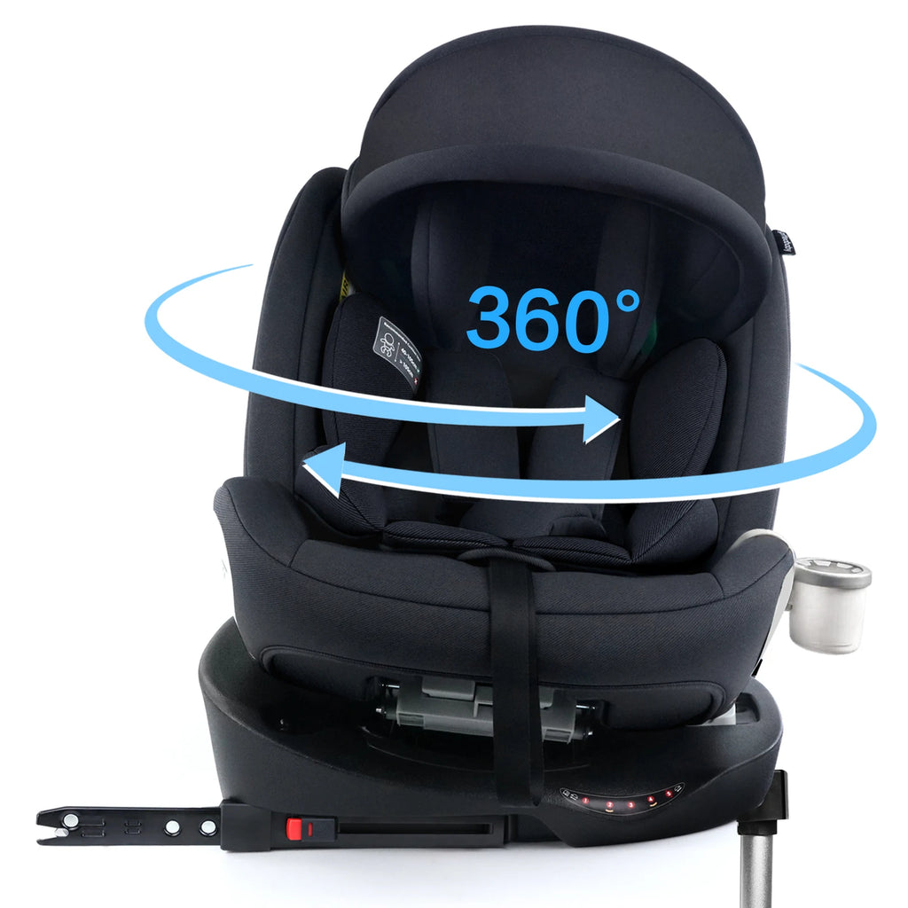 Child Car Safety Seats with 360° Direction ISOFIX rotating for Baby  5-point seat belt 0-12 Years Suitable for newborn