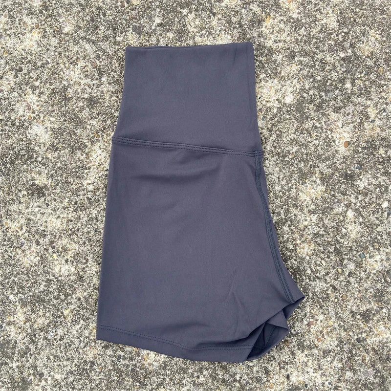 Sexy Solid Color Women Fitness Sport Short High Waist Athletic Yoga Short Leg Cycling Comprehensive Training Jogging Squat Proof