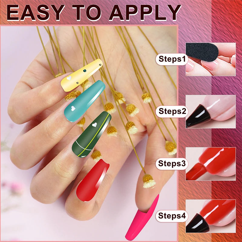 28Pcs/Set Gel Nail Polish Set Glass bottle Soak Off UV Gel Varnish Red Pink Colorful Gel Polish Matte Top Base Coat Nail Gel Kit