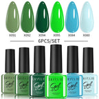 LILYCUTE 6PCS Gel Nail Polish Set Summer Neon Nail Gel Kits For DIY Nail Vernis Semi Permanent UV Lamp Gellak Nail Varnish Set