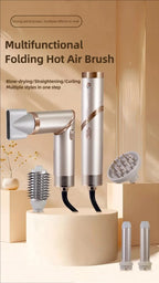 5 in 1 Handle Foldable Hair Dryer Portable Multifunctional Home Hair Dryer Negative Ion Hair Care Curling Iron Personal Styling