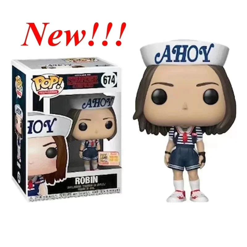 NEW!!! FUNKO POP Stranger Series #1462 Eddie #1250 Dustin Steve Robin Eleven Vinyl Action Figure Collection Models for Gifts