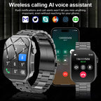 LIGE New 2.2-inch 3D Curved Screen Smart Watch With LED Light Thermometer Health Monitor Smartwatch BT Call Sports Fitness Watch