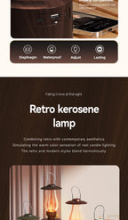 Retro Lamp Style Wireless Bluetooth Speaker with Portable FM Radio and USB Port Bluetooth 5.3 Suitable for Camping Home Decor