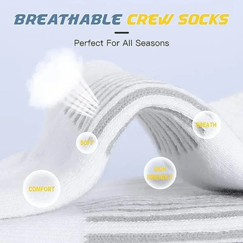 6/12 Pairs Men's Outdoor Gym Socks High Quality Comfortable Soft Ground-Gripping Football Large Size New Style