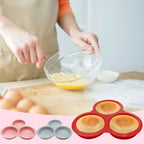 Cavity Air Fryer Egg Mold Silicone Mold for Air Fryer Round Shape Cupcake Nonstick Silicone Muffin Hamburger Pan DIY Cooking