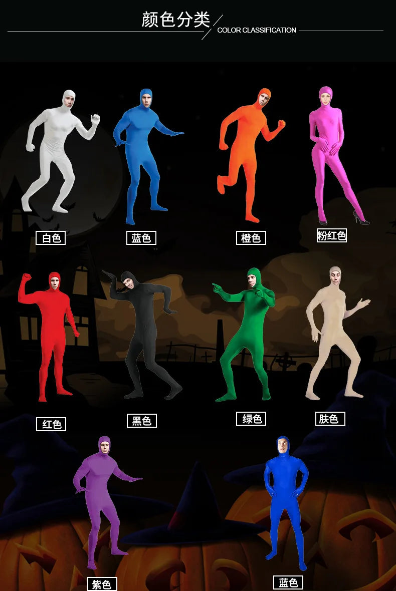 New Kid Adult Zentai Full Body Suit Second Skin Tight Spandex Nylon Bodysuit Novelty Men Women Dancing Jumpsuit Cosplay Costumes