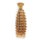 P4/27 Highligt Deep Wave Bulk Human Hair Braiding Blonde Curly Brazilian Human Hair Extensions for Micro Braiding No Weft