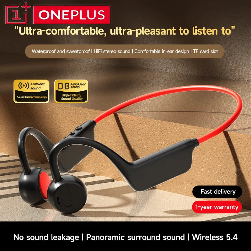 OnePlus Bluetooth Earphones Bone Conduction Headphone Wireless Open Headset Hands-free Waterproof Sports Earphones With Mic Main image