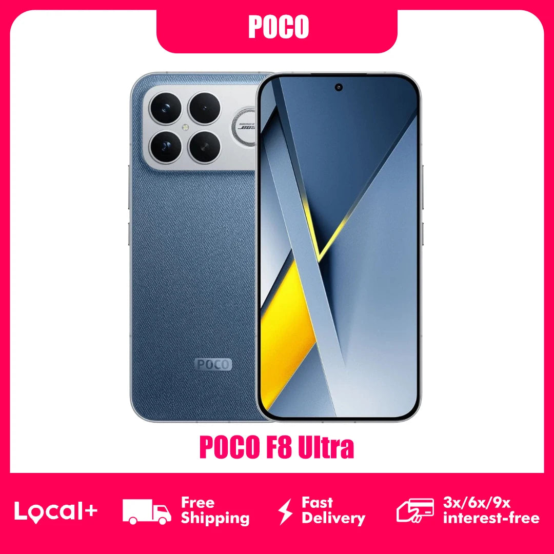 POCO F8 Ultra 5G 12GB/256GB 16GB/512GB NFC Smartphone without charger Snapdragon 8 Elite 6500mAh Battery