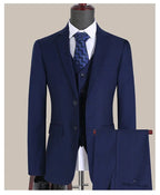 S-7XL Suit New (Blazer+ Vest + Pants) Korean Version of Slim-fit Work Clothes Fashion Business Men Casual Wedding Gentleman Suit