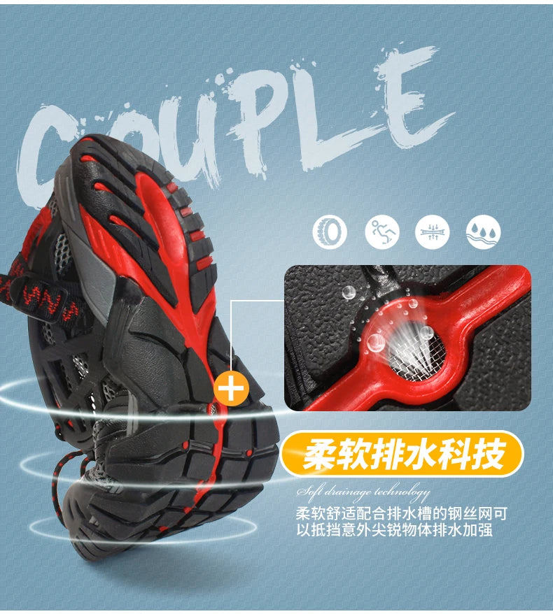 Summer Wading Hiking Shoes for Men Outdoor Aqua Beach Barefoot Sneakers Women Breathable Quick Drying Sports Trekking Shoes Men