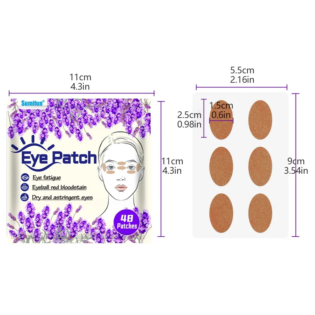 48pcs/pack Eye Care Patch Improve Eyesight Good Vision Sticker Relieve Eye Dry Fatigue Myopia Herbal Medical Plaster