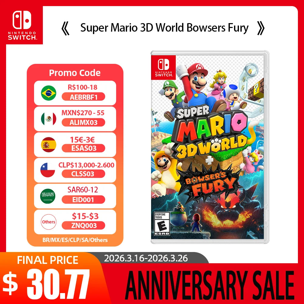 Nintendo Switch Game - Super Mario 3D World Bowsers Fury - 100% Official Original  Physical Game Card for Switch OLED Lite Ürün ana görseli